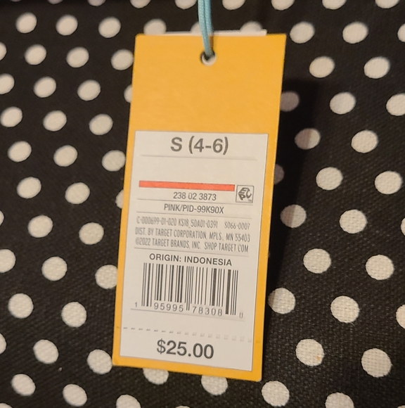 Kona Sol Pink/Peach Checkered Hipster Swimsuit Bottom - Picture 5 of 9